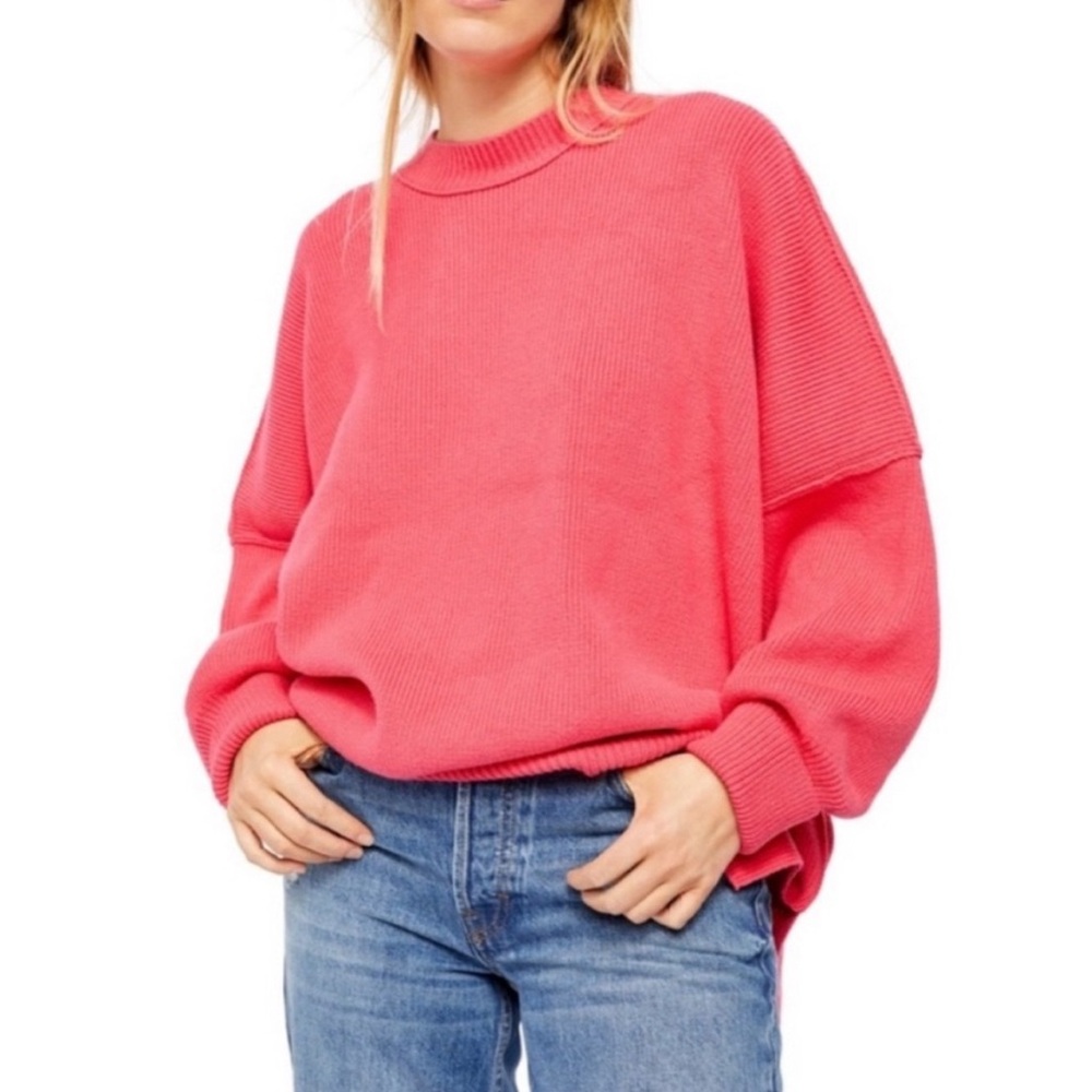 Free people easy street sweater pink